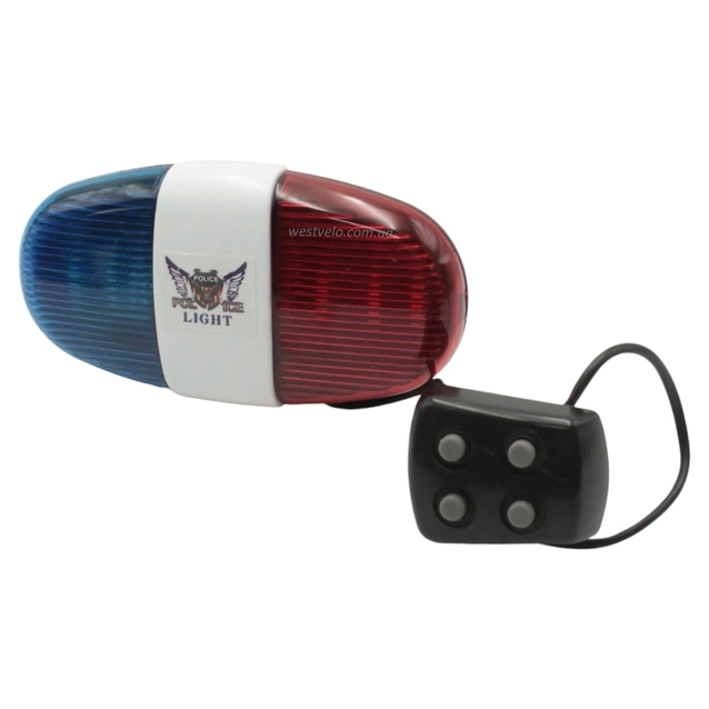 Сигнал на батарейках JING YI "POLICE" JY-155 з підсвіткою фото westvelo.com