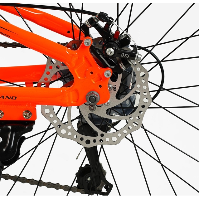 Велосипед 24 AL Corso «OPTIMA» TM-24114 алюміній 11", (к-т SHIMANO) помаранчево-жовтий фото westvelo.com