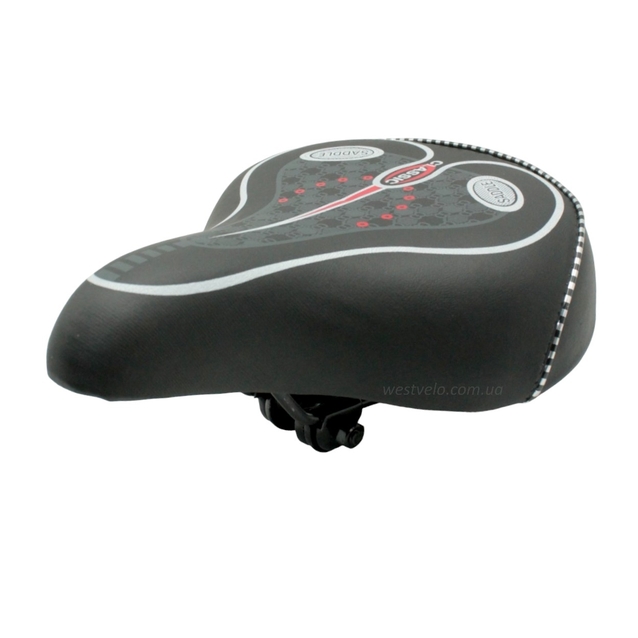 Сідло на пружинах VELOMAN № S014 широке, металева основа (260х230) фото westvelo.com
