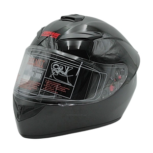 Мото шолом, закритий (L) "224" чорний, глянцевий