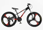 Велосипед 24 AL Corso «EVOLUTION» EV-24314 алюміній 11", (к-т SHIMANO) чорно-червоний фото westvelo.com
