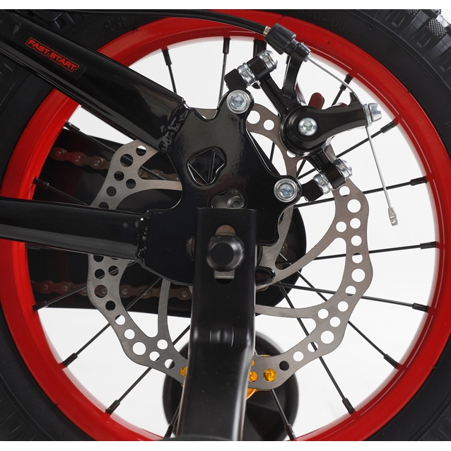 Дитячий велосипед 14 ST Corso «FALCON» FL-14873, дискові гальма, чорно-червоний фото westvelo.com