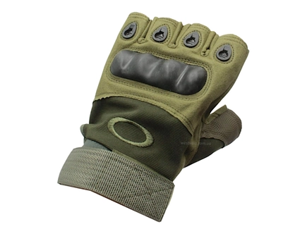 Рукавиці (тактичні) QAKLEY "2XL" хакі (з відкритими пальцями)
