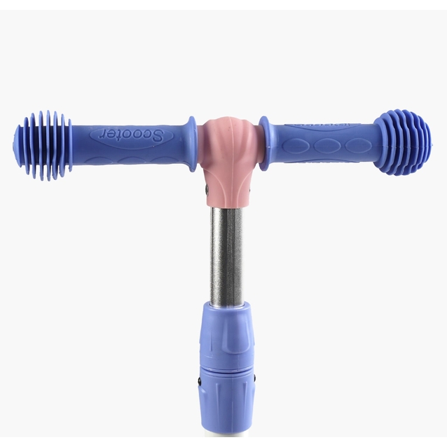 Самокат дитячий 3-х колісний Skyper MR-03465 фіолетовий, колеса PU Ø114mm/35mm зі світлом, музика та підсвічування платформи, кермо складне фото westvelo.com