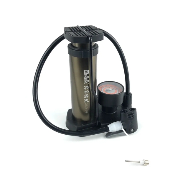 Насос ножний з манометром HONOR, 2-ний наконечник (AV/FV) фото westvelo.com