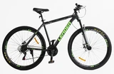 Велосипед 29 ST Corso «LEADER» LD-44800 сталь 21", (к-т SHIMANO) чорно-салатовий фото westvelo.com
