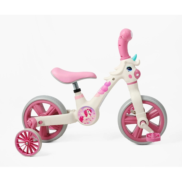 Велобіг-трансформер, 2-кол, 10 Best Trike JM-0410-4 рожевий, музика та підсвічування фото westvelo.com