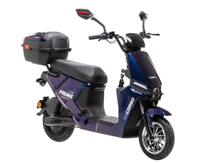 Електроскутер Corso «PRIME» PM-91006, двигун 1000W, акумулятор 60V/20Ah свинцево-кислотний, темно синій + 1 ящик. акум, колеса 10"