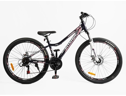 Велосипед 26 ST Corso «INTENSE» NT-26126 сталь 13", (к-т Saiguan) чорно-рожевий