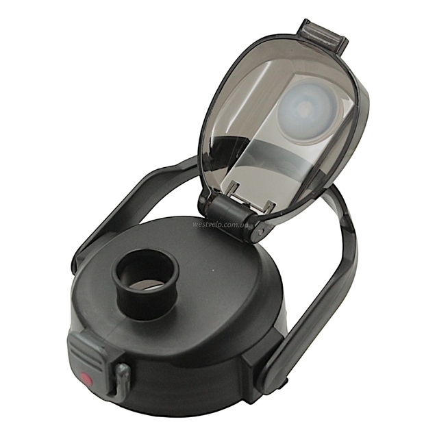 Фляга 1600 ml харч.пластик, KEEPTO EXERCISE, (для тренувань) з трубкою, чорна фото westvelo.com