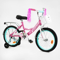 Дитячий велосипед 18 Corso «MAXIS» CL-18164 рожево-біло-бірюзовий