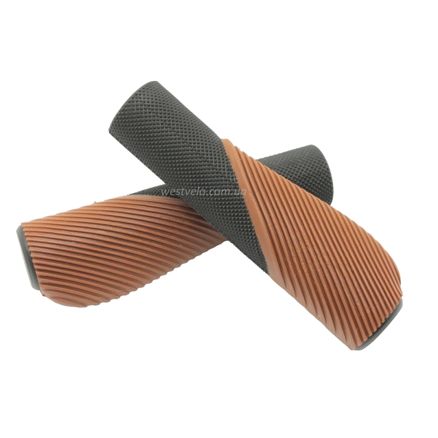 Гріпси ергономічні "CROSSRIDE" CR-G303-1 чорно-коричневі фото westvelo.com