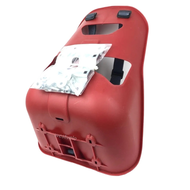 Крісло дитяче, пластик, на пряму раму, з спинкою, червоне фото westvelo.com