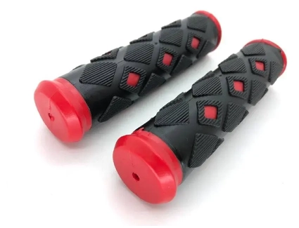 Гріпси гумові "Ромб" чорно-червоні