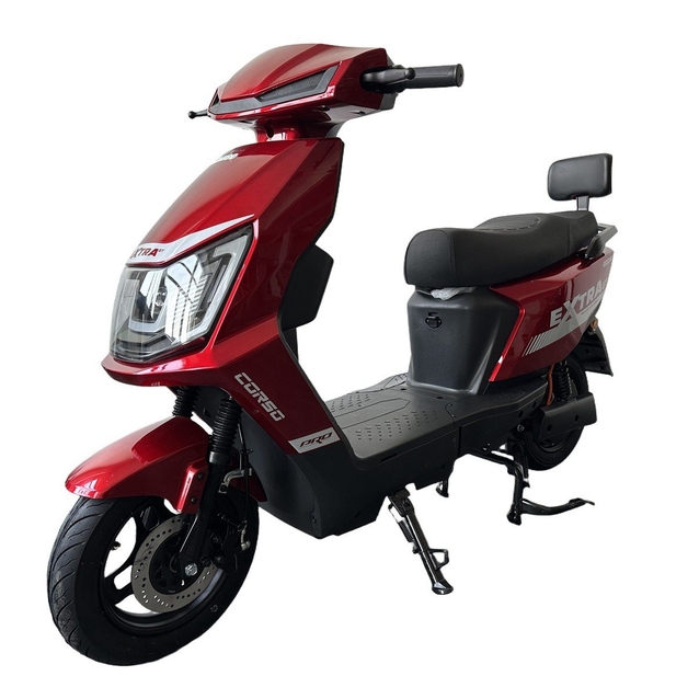 Електроскутер Corso «EXTRA» XT-619076, двигун 1200W, акумулятор 64V 30Ah літій-залізо-фосфатний, червоний, колеса 10" фото westvelo.com