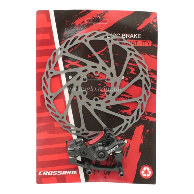 Дискові гальма: (задні) супорт REPUTE DSC710 (CROSSRIDE) R180 + диск 180 фото westvelo.com