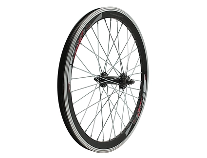 Колесо 20 перед, обід 2-ний чорний, втулка AL на промах чорна