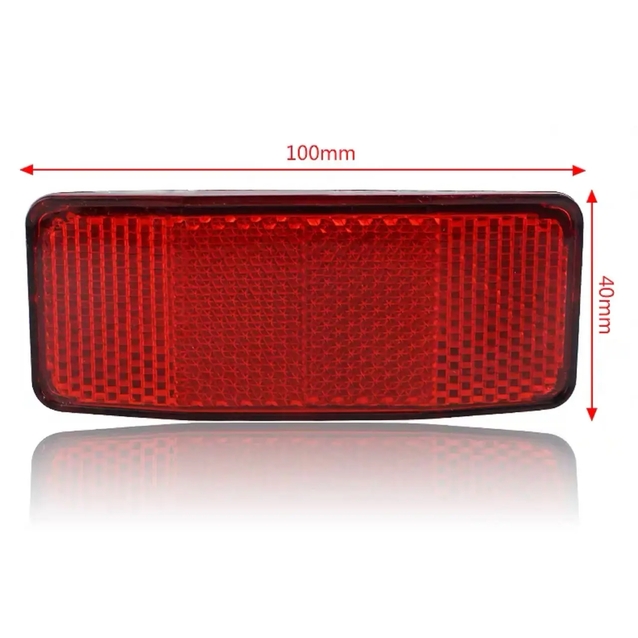 Катафот червоний горизонтальний прямокутний під 1 болт фото westvelo.com