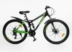 Велосипед 26 ST Corso «REND» RD-11320 сталь 15", (к-т SHIMANO) чорно-салатовий фото westvelo.com