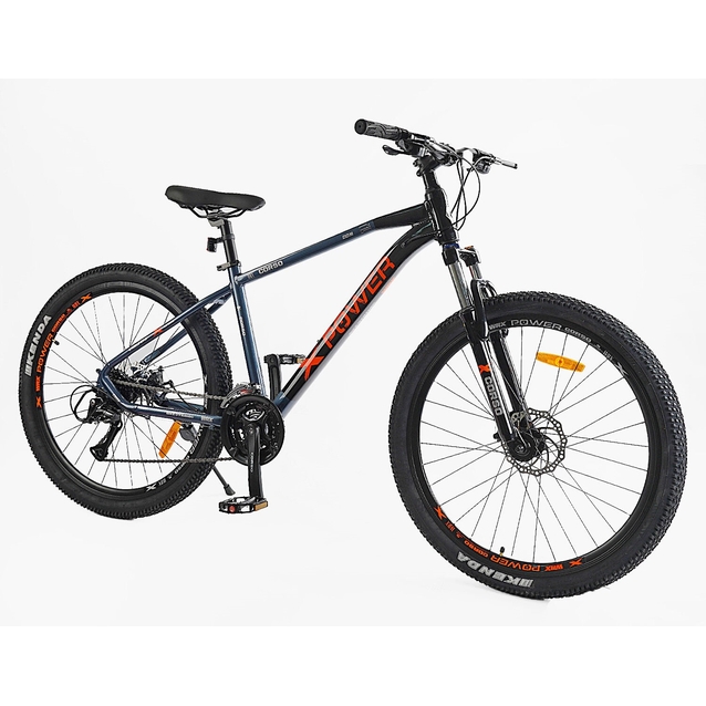 Велосипед 27.5 AL Corso «X-POWER» PW-30160 алюміній 17", (к-т SHIMANO) чорно-помаранчевий фото westvelo.com