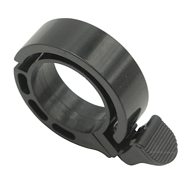 Дзвінок "Кільце" алюміній, чорне Ø31.8мм фото westvelo.com
