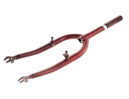 Вилка 20 сталева з кріпленням V-brake шток L-200mm р.з L-100mm червона