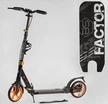 Самокат дитячий 2-х колісний, PU Best Scooter «FACTOR» BS-98033 чорно-помаранчевий,, Ø200mm, AL, 2 амортизатора, фляготримач фото westvelo.com