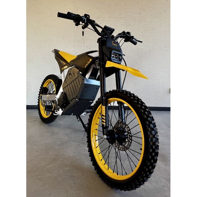 Електродіртбайк Corso STORM «MIMBOB» E-3000 Rally SM двигун 2999W, акумулятор 72V 27Ah літієвий, чорно-жовтий, колеса 19/17" фото westvelo.com