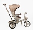 Дитячий велосипед 3-кол з батьківською ручкою, з даш, PU Toti 3860-2 коричневий, поворотне сидіння, складне кермо, кошик, телескопічна ручка, фара музична фото westvelo.com