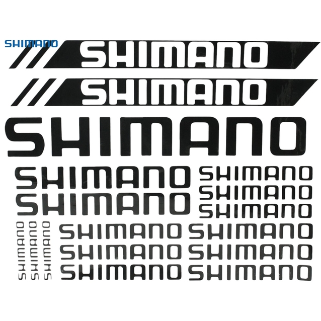 Наклейки SHIMANO білий фон, чорні фото westvelo.com