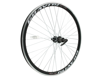 Колесо 26 зад, обід 2-ний чорний, втулка Joy Tech, касета (8-10S), ексцентрик (Gravity)