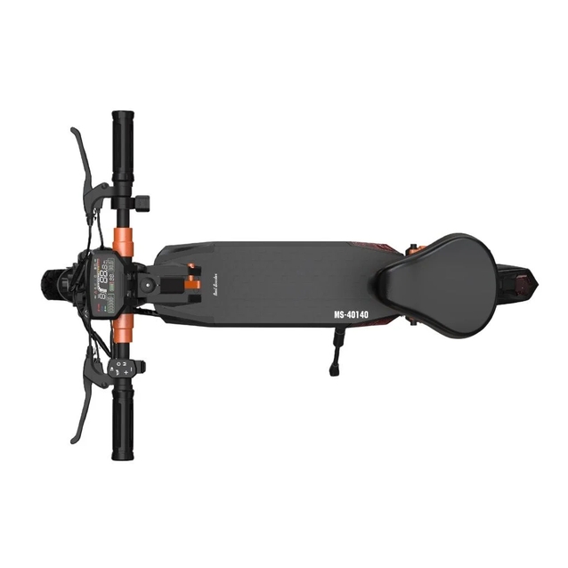 Електросамокат Best Scooter MS-40140 двигун 2х1200W, акумулятор літієвий 48V 17.5Ah з сидінням, складний, колеса 10, чорно-помаранчевий фото westvelo.com