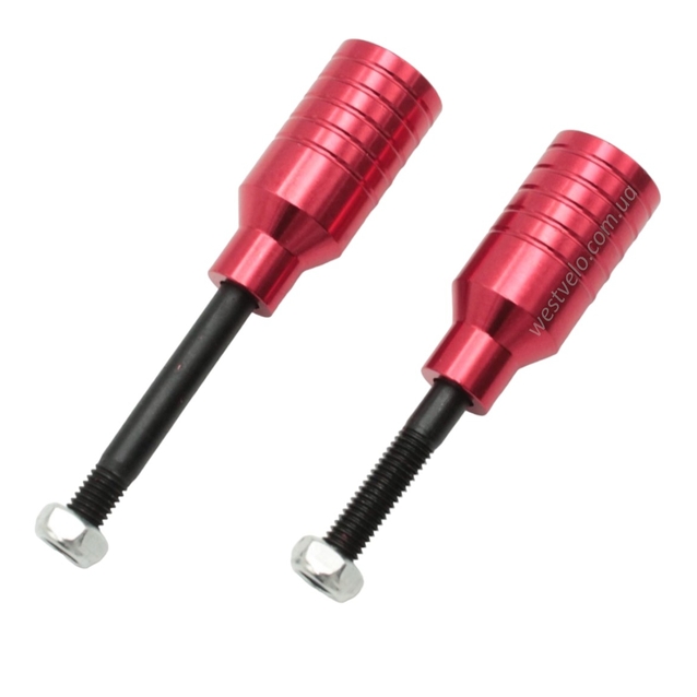 Пеги для трюкового самоката AL. анодоване фарбування, червоні,L-5.5 см(4088) фото westvelo.com