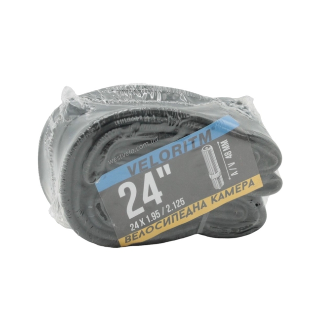 Камера 24. довгий ніпель AV 48mm VELORITM (1.95 - 2.125) фото westvelo.com