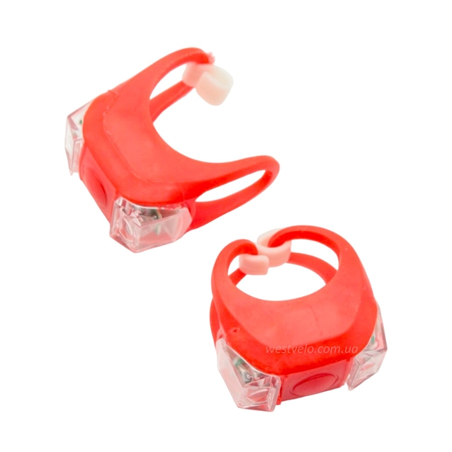 Мигалка силікон №009 (848) 2шт. на батарейці, червона фото westvelo.com