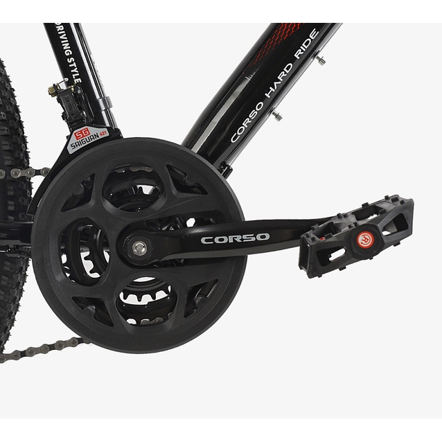 Велосипед 26 ST Corso «KLEO» KL-26011 сталь 15", (к-т Saiguan) червоно-чорний фото westvelo.com