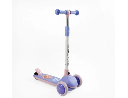 Самокат дитячий 3-х колісний Skyper MR-03465 фіолетовий, колеса PU Ø114mm/35mm зі світлом, музика та підсвічування платформи, кермо складне