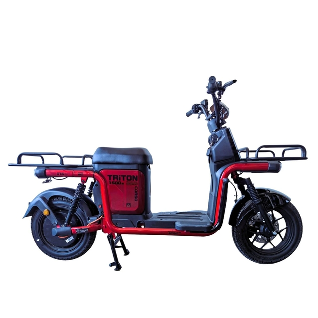 Електроскутер Corso «TRITON» RT-802464, двигун 1500W, акумулятор 72V 40Ah літій-залізо-фосфатний, червоний, колеса 12" + 1 ящик. багажників фото westvelo.com