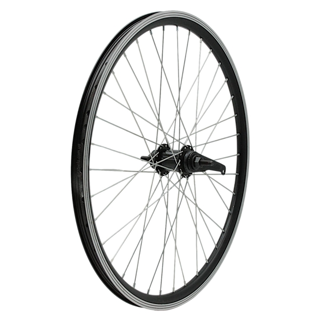 Колесо 24 зад, обід 2-ний чорний, втулка Falcon (чорна) + к-т фото westvelo.com