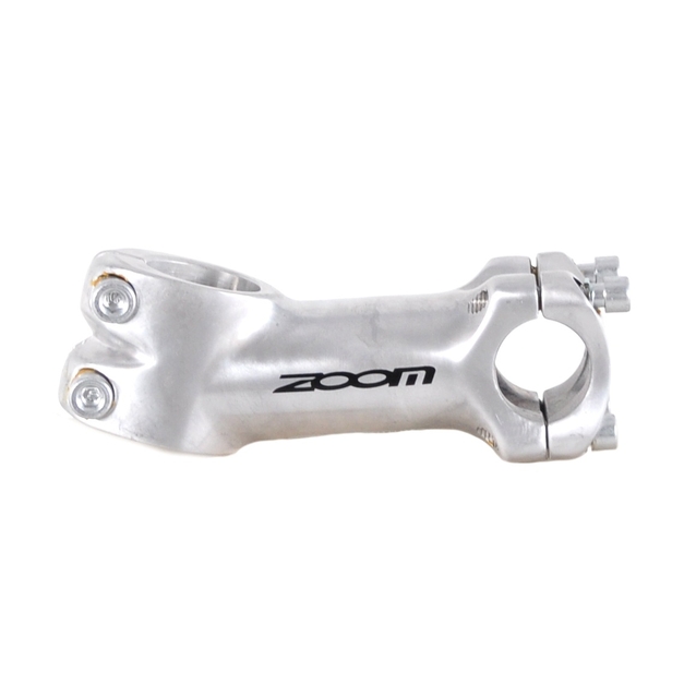 Винос руля на безрізьбову вилку AL. Ø28.6-Ø25.4мм, L-90мм, ZOOM (С369А) круглий срібний фото westvelo.com