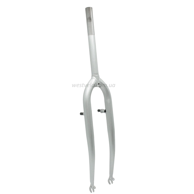 Вилка 28 сталева Ø25.4mm V-brake L-230mm р.з L-100mm сіра фото westvelo.com