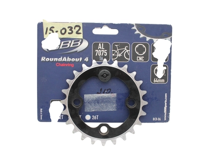 Зірка шатунів передня накладна AL BBB (7075-T6) (8-9s) (на 4/24Т/d-64mm) (Тайвань)