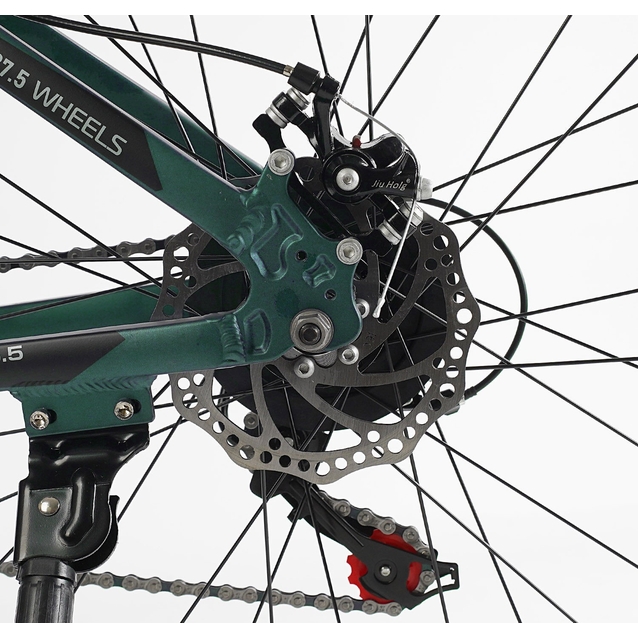 Велосипед 27.5 AL Corso «LEGEND» LG-27963 алюміній 15,5", (к-т SHIMANO) зелений фото westvelo.com