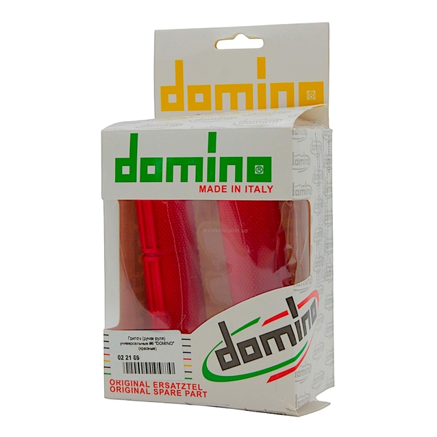 Мото гріпси DOMINO універсальні (тип6) червоні ITALY фото westvelo.com