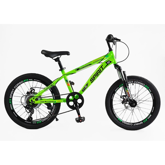 Велосипед 20 ST Corso «SPIRIT» ST-20622 сталь 12", (к-т SHIMANO) салатовий фото westvelo.com