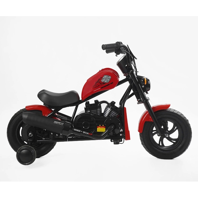 Електромотоцикл Corso H-39741 двигун 160W, акумулятор 24V 5Ah свинцево-кислотний, червоний, Bluetooth, звук двигуна, колеса 12" фото westvelo.com