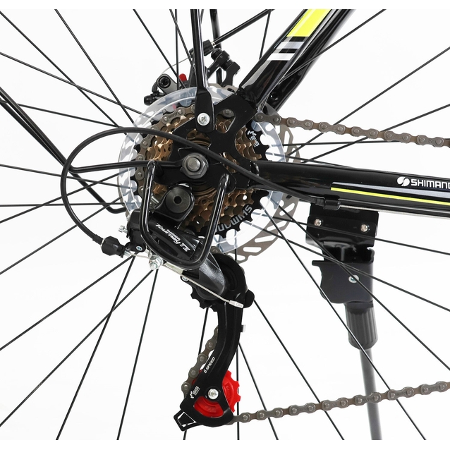 Велосипед 29 ST Corso «FISHER» FS-70190 сталь 21", (к-т SHIMANO) чорно-сіро-жовтий фото westvelo.com