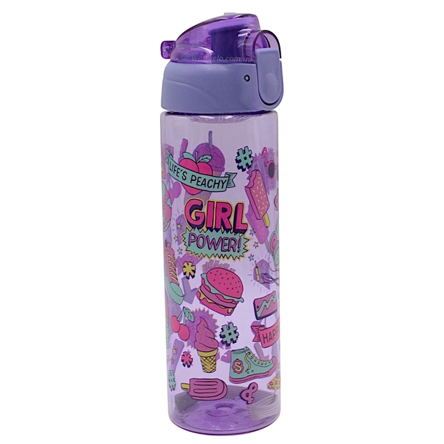 Фляга 700 ml "Be nice" пластмасова, фіолетова фото westvelo.com