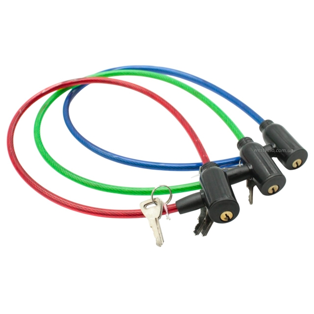 Замок на ключ MS-2 L-0.60m Ø-6mm (різні кольори) фото westvelo.com