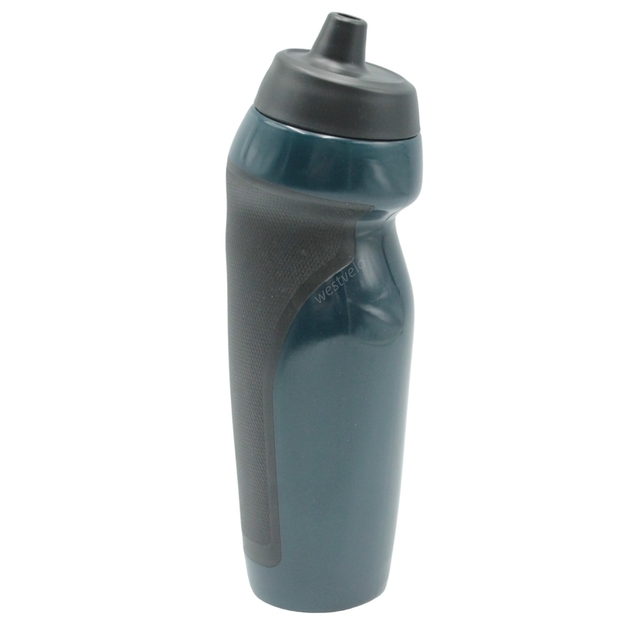 Фляга 650 ml харч.пластик, темно-синя з чорними вставками